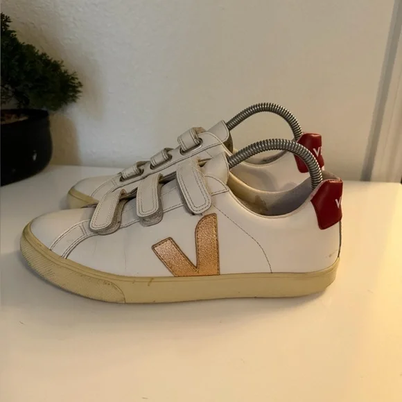 Veja White and Black Sneakers - Picture 2 of 5